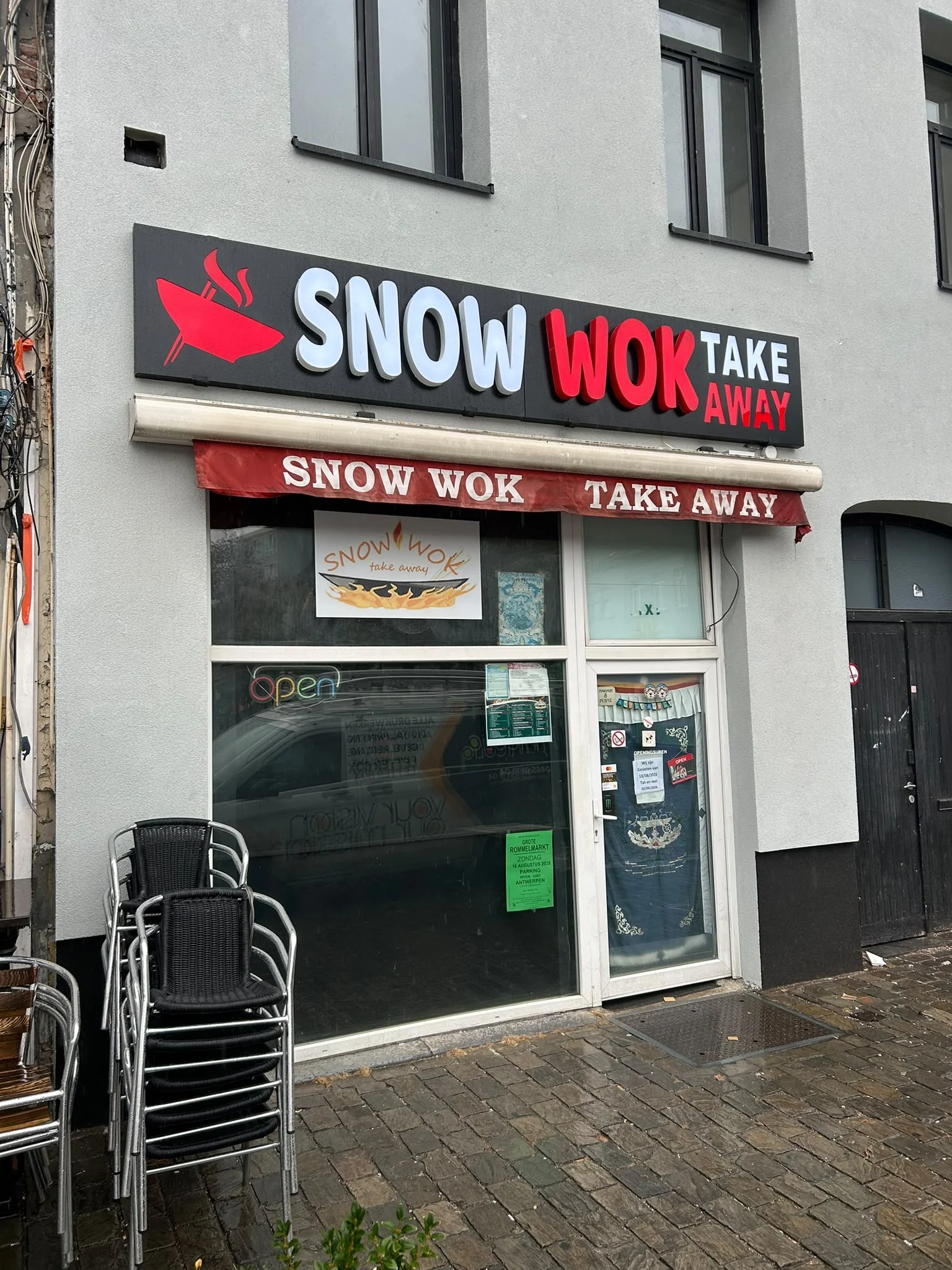 Snow Wok 3D lichtreclame